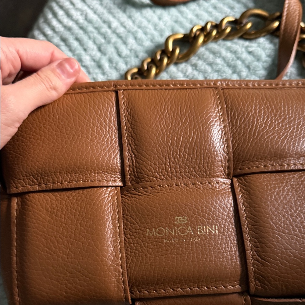 Tan Leather Shoulder Bag